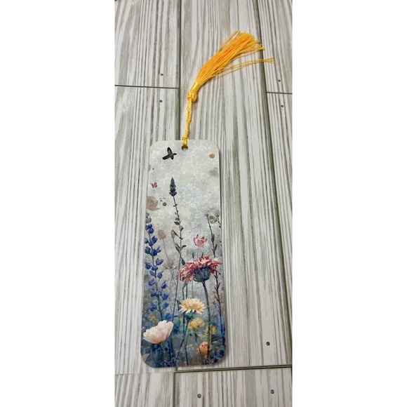 Cute Garden Floral Bookmark - Handmade Laminated Bookmark, Book Reader Gift - Picture 1 of 4
